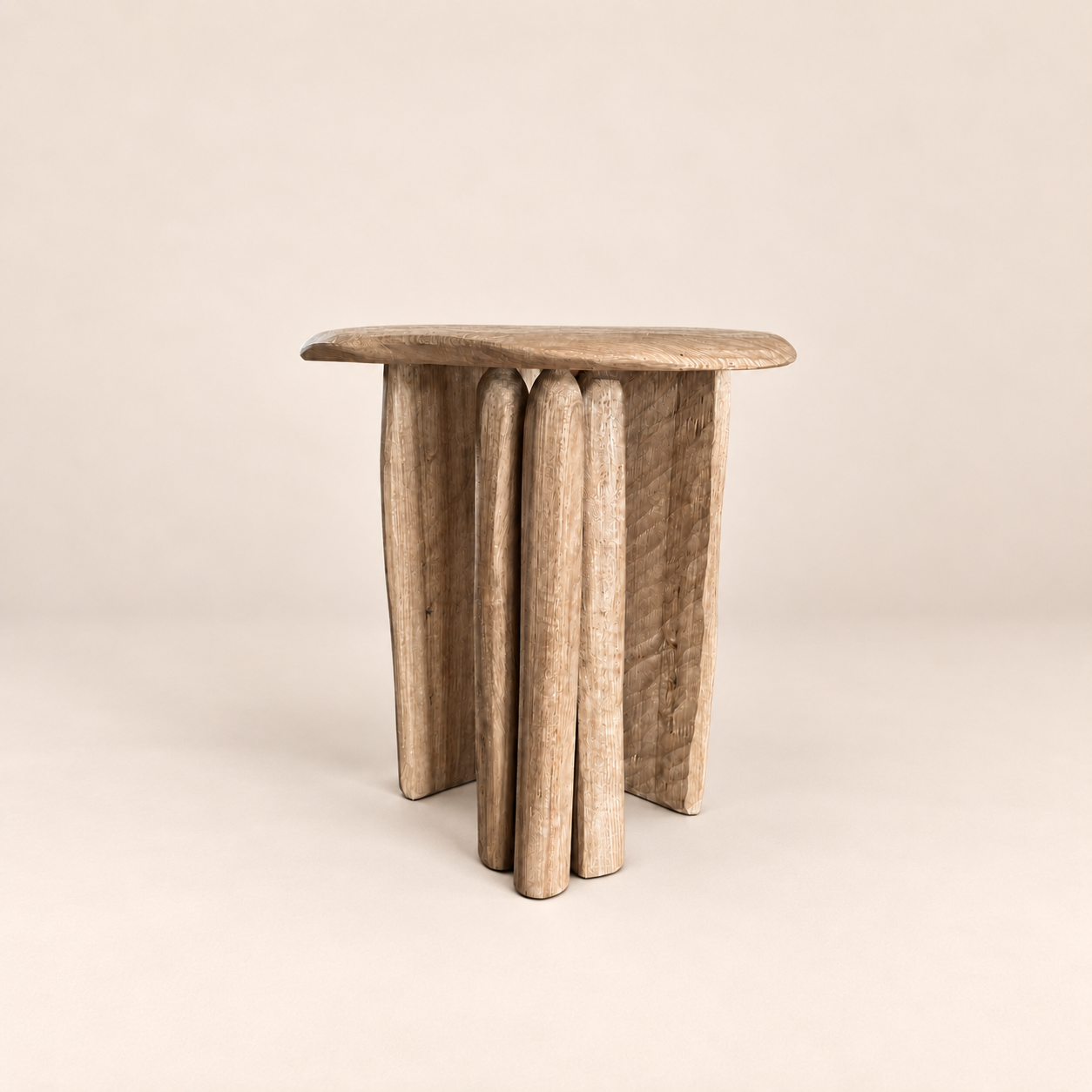 Carved Side Table by Luke Crouch Studio